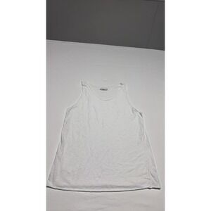 Triple Star White Sleeveless Tank Top Casual Cotton Minimalist Size M